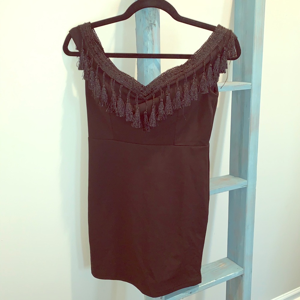 NWT Little Black Dress w/ Tassle Accent